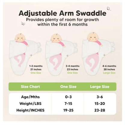 3pk Organic Swaddles for Newborns Girls
