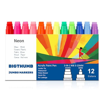 Jumbo Graffiti Poster Markers Set (12 Count)