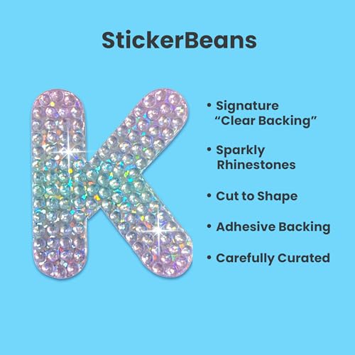 Sparkly Rhinestone Alphabet Letter Sticker K