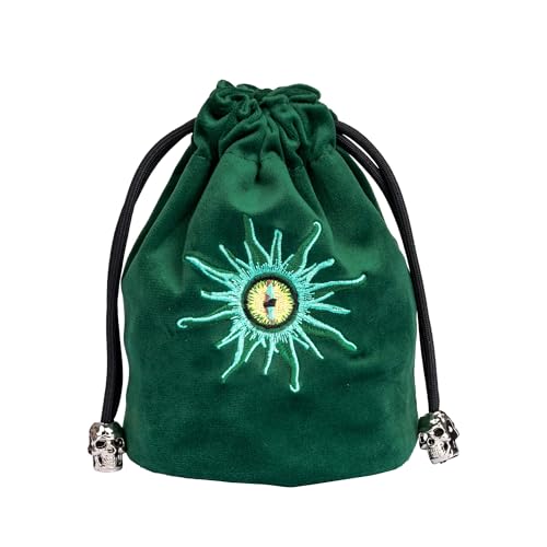 Green Large Dice Bag D&D Cute Storage Bag for Role Playing Games (2.11 Ounce)