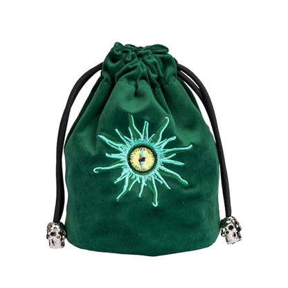 Green Large Dice Bag D&D Cute Storage Bag for Role Playing Games (2.11 Ounce)