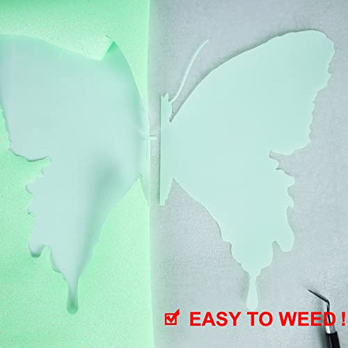 Glitter Fluorescent Light Green HTV Heat Transfer Vinyl Rolls