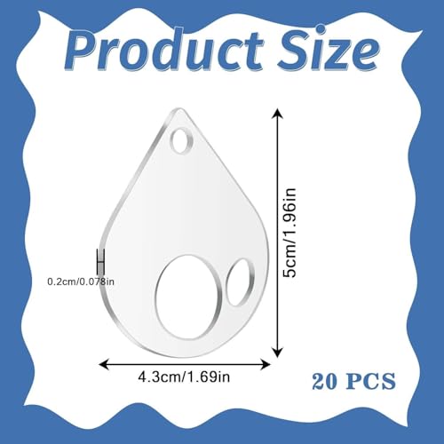 50Pcs Acrylic Embroidery Floss Organizer with 1Pc Hinged Ring (51 Count)