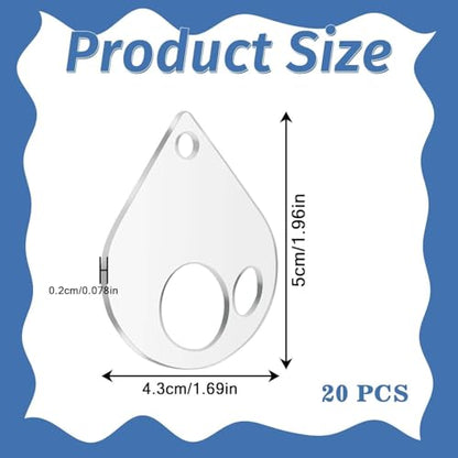 50Pcs Acrylic Embroidery Floss Organizer with 1Pc Hinged Ring (51 Count)