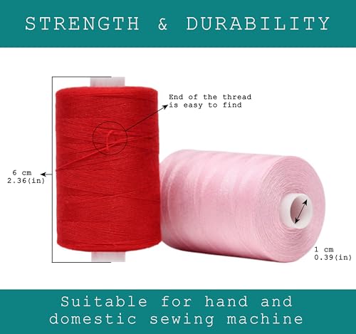 Sewing Thread in Red & Pink Color Tones