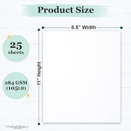 Cardstock Warehouse Stardream Crystal White Cardstock Paper (25 Count)