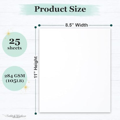 Cardstock Warehouse Stardream Crystal White Cardstock Paper (25 Count)