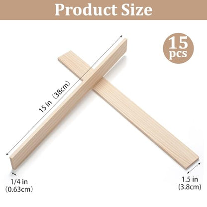 Wood Strips Slats for Wall (15 Count)