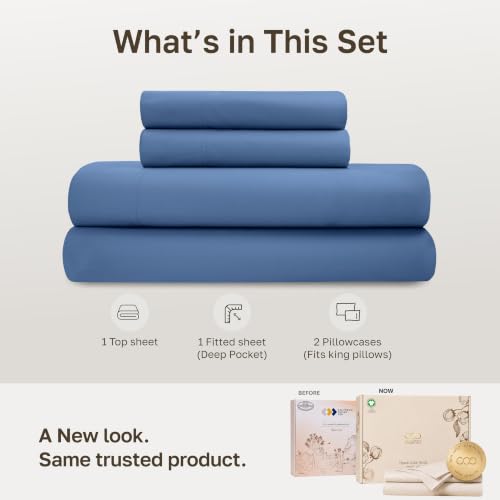 100% Organic Cotton Deep Pocket King Sheet Set