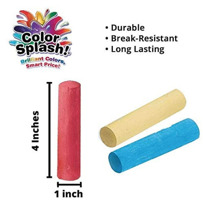 Color Splash S&S Worldwide Sidewalk Chalk Bulk Set (126 Count)