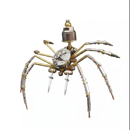 Steampunk 3D Metal Puzzle Spider 140+ Pcs Mechanical DIY Assembly Model Kit Desktop Display for Men Family and Friends (140 Count)