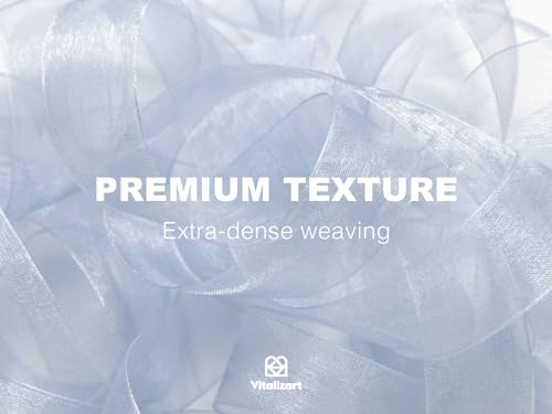 Organza Ribbon 1" x 30 Yd Sheer Gift Wrapping Blue & White (90 Foot)