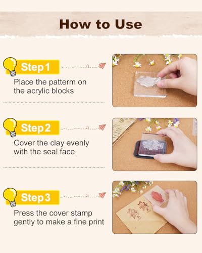 7 Pcs Acrylic Stamp Blocks (7 Count)