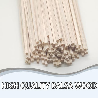 120Pcs 1 8 Inch Balsa Wood Sticks (120 Count)