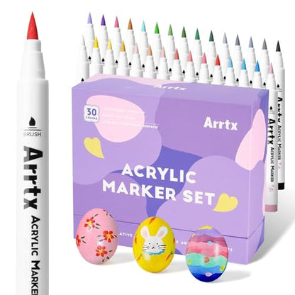 30 Colors Acrylic Paint Pens for Rock Painting