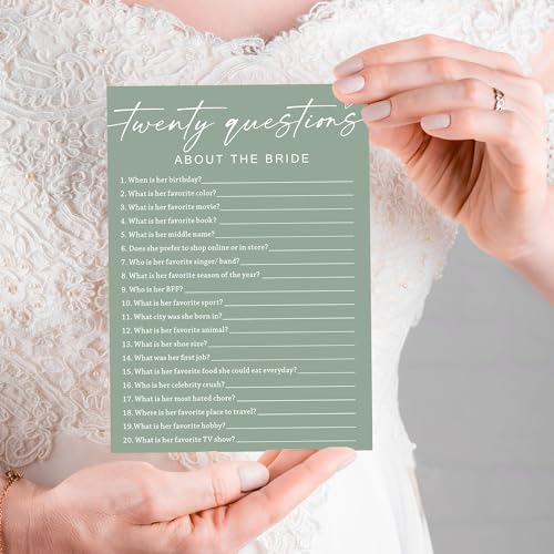 Bridal Shower Games Cards