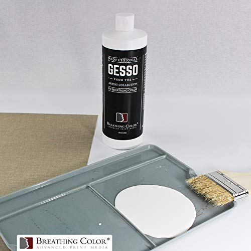 White Gesso Canvas Primer 32 oz Give Your Art The Ultimate Base Prime! Keep Paint from Absorbing! Whether Acrylics (32 Fl Oz)