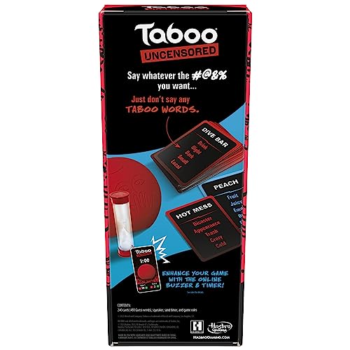 Taboo Uncensored Board Game for Adults Only