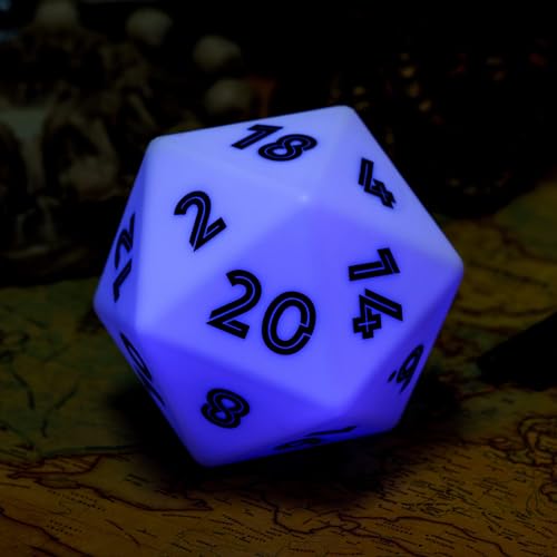86mm Large D20 Dice LED 20 Sided Dice for D&D Role Playing Games (2.1 Ounce)