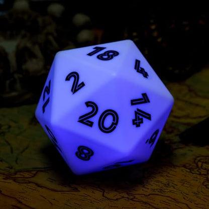 86mm Large D20 Dice LED 20 Sided Dice for D&D Role Playing Games (2.1 Ounce)