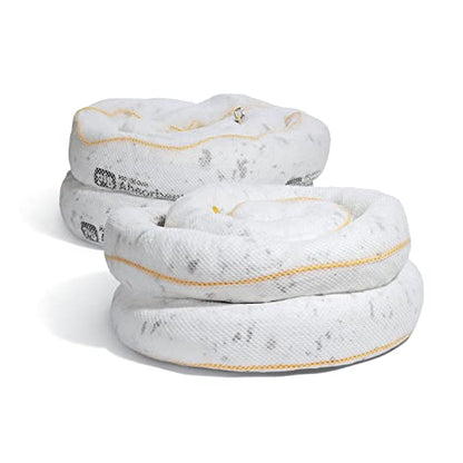 Oil Boom - Oil-Only Absorbent Boom - 2 Pack - 5" x 20' Boom - Absorbs up to 12 gallons per Boom - BOM408 (2 Booms)