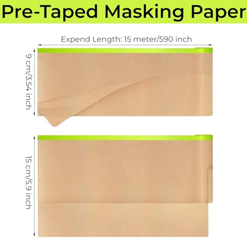 Pre Taped Painting Masking Paper