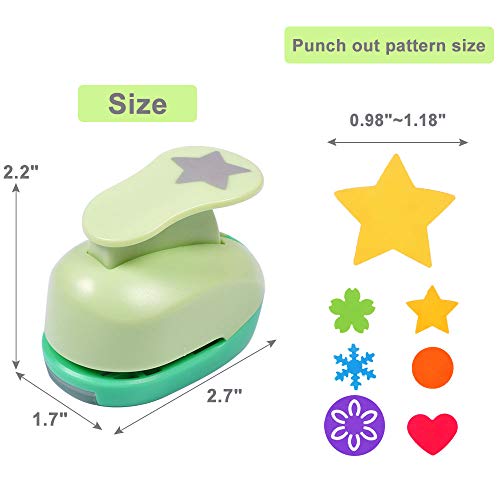 Paper Punches for Crafting Hole Punch fr Kids 1 Inch Craft Hole Punch Shape (6 Count)