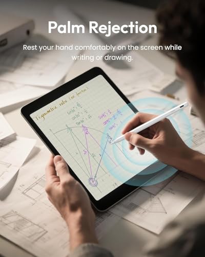 iPad Pencil A8 Stylus Pen for iPad 2018+ Palm Rejection&Magnetic