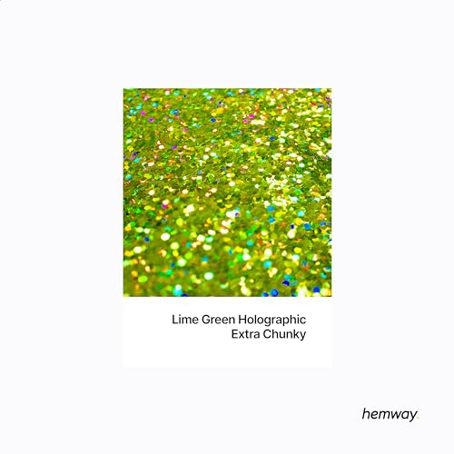 Resin Glitter Lime Green Holographic 100g Extra Chunky (3.5274 Ounce)