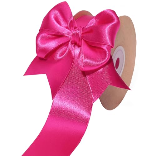 Hot Pink Satin Ribbon 1.5 Inch 25 Yards