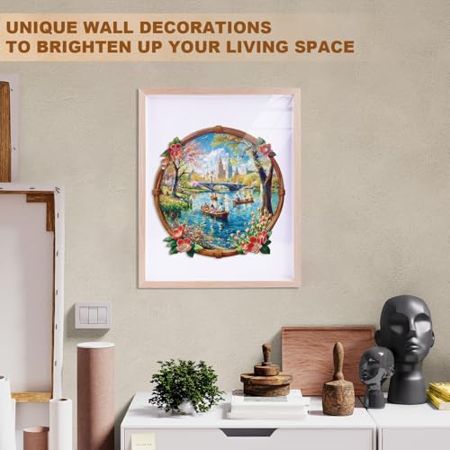 Lake View in Spring Puzzles Adults Gifts for Women Men Wooden 200 Pieces 11.4 * 11.4in
