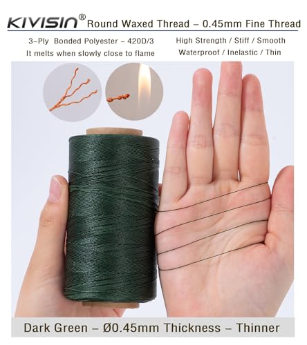 Thin Round Waxed Thread 0.45mm