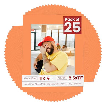 11x14 Mat for 8.5x11 Photo (25 Count)
