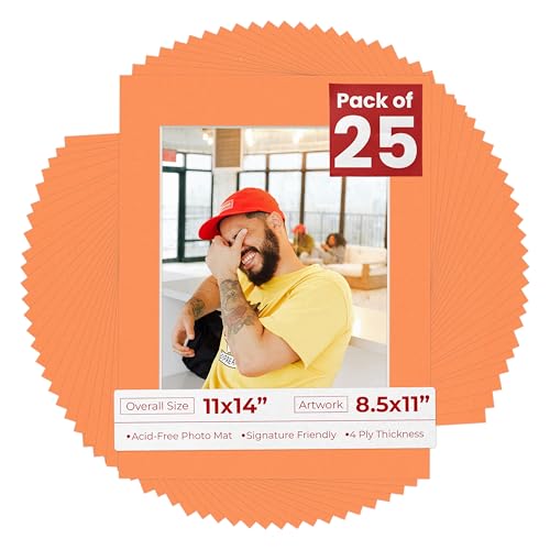 11x14 Mat for 8.5x11 Photo (25 Count)