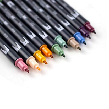 Dual Brush Pen Art Markers (10 Count)
