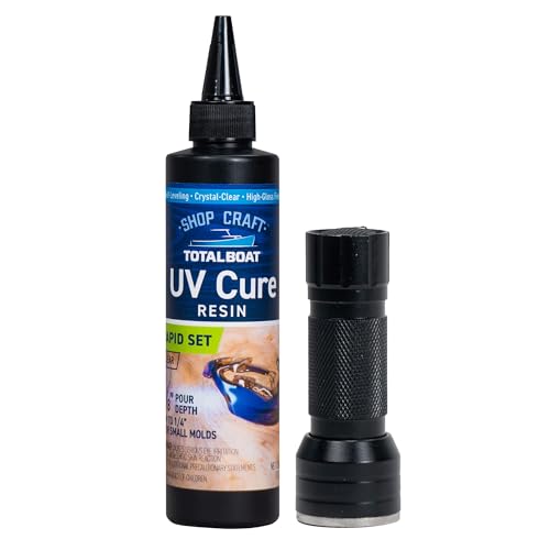 Clear Acrylic UV Resin Kit with UV Cure Light (7 Ounce)