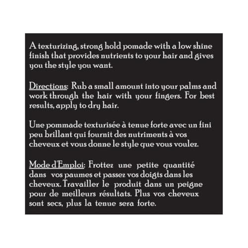 Strong Hold Texturizing Pomade For Men (2 Ounce)