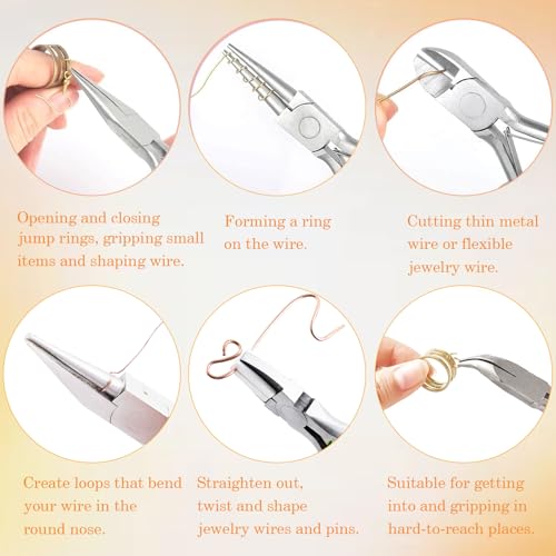 6 Pack Jewelry Pliers Set (6 Count)