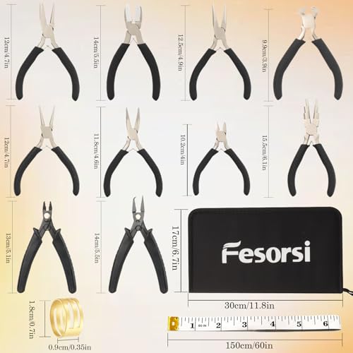 10 Pack Jewelry Pliers Set (10 Count)