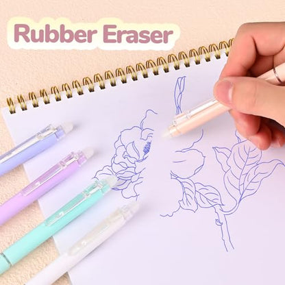 10 Pcs Retractable Erasable Gel Pens (10 Count)