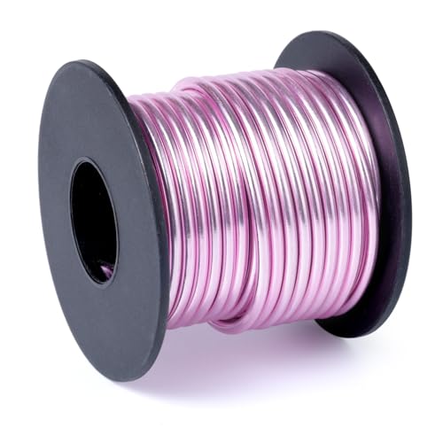 32.8FT 8 Gauge Bendable Pink Aluminum Craft Wire for Jewelry Making Craft (32.8 Foot)