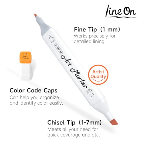 172 Colors Alcohol Based Dual Tip Art Markers (172 Count)