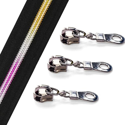 The Yards 10 Yards Bulk Nylon Coil Zipper with Colorful Teeth