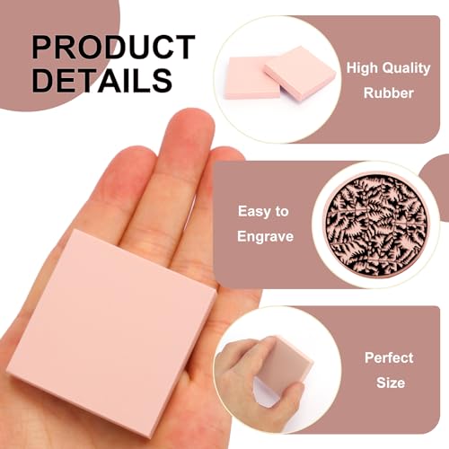 60 Pcs 2"x2" Rubber Carving Blocks (6.2 Count)