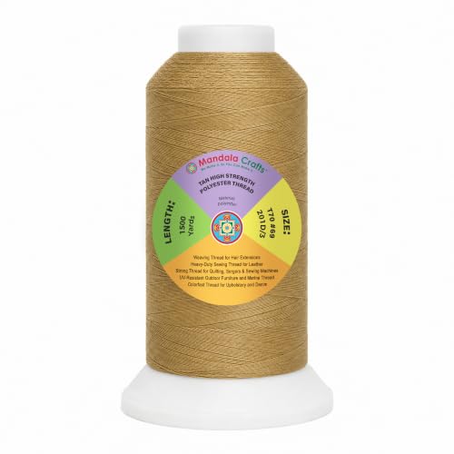 Tan Tex 70 Polyester Heavy Duty Thread for Upholstery