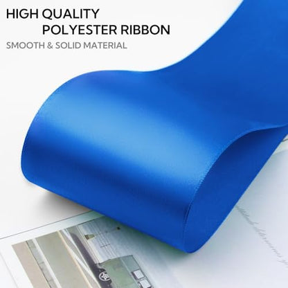 3 Inch 25 Yard Wide Satin Ribbon Royal Blue