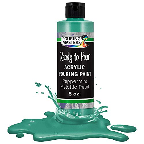 Pouring Masters Peppermint Metallic Pearl Ready to Pour Acrylic Pouring Paint (8 Fl Oz)