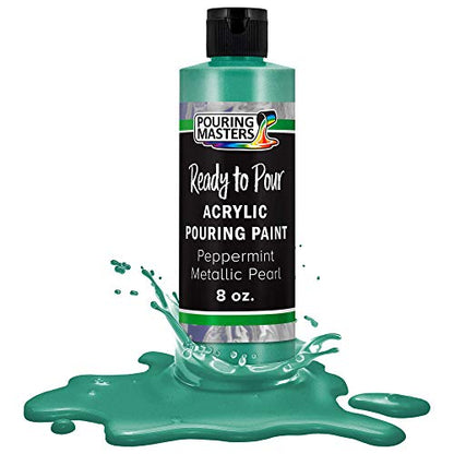 Pouring Masters Peppermint Metallic Pearl Ready to Pour Acrylic Pouring Paint (8 Fl Oz)
