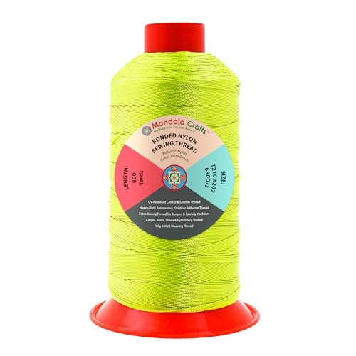 Size 207 630D T210 Lime Green Bonded Nylon Thread