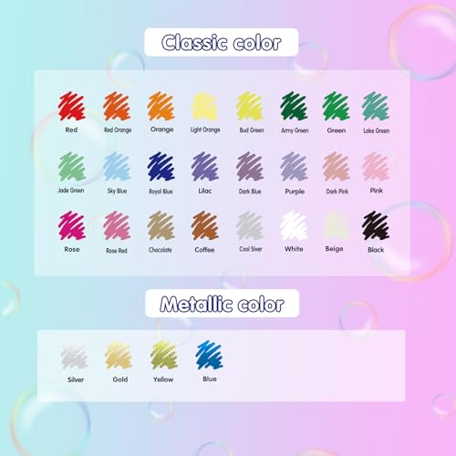 28Color Acrylic Paint Markers Set (28 Count)